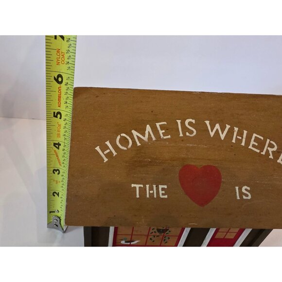 Vintage Pine Creek Recipe Box House "Home Is Where The Heart Is" With Dividers & - Picture 7 of 8